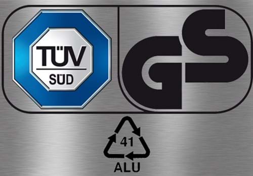 Certifierad från TÜV och GS